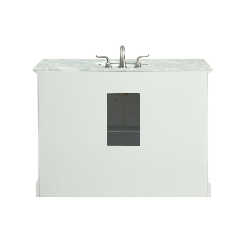 Andover Mills™ Rossi 48'' Single Bathroom Vanity with Marble Top & Reviews Wayfair